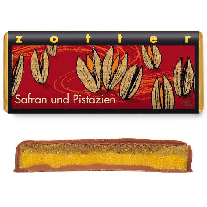 Zotter, kihiline šokolaad "Safran ja pistaatsiad"