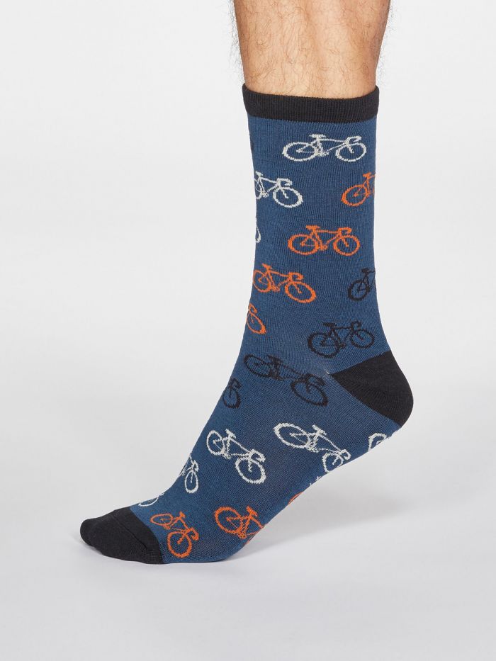 Sokid "Võidusõidu jalgratas", teksasinine