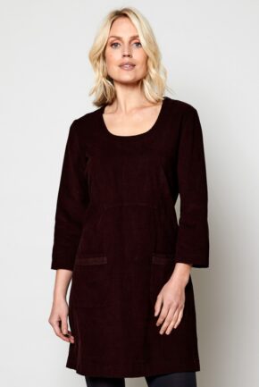 Peenetriibulisest velvetist kleit-tuunika