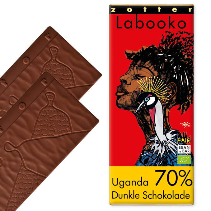 Šokolaad "Uganda 70%", VEGAN, Zotter