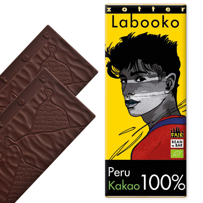 Zotter - Suhkruvaba tume šokolaad "Peruu 100%", VEGAN