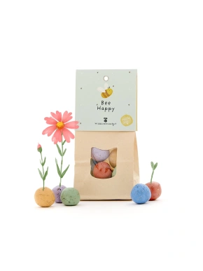 Bee Happy – värvilised lilleseemne pallid