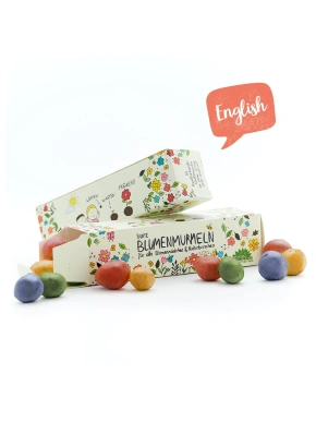 Värvilised lilleseemne pallid karbis