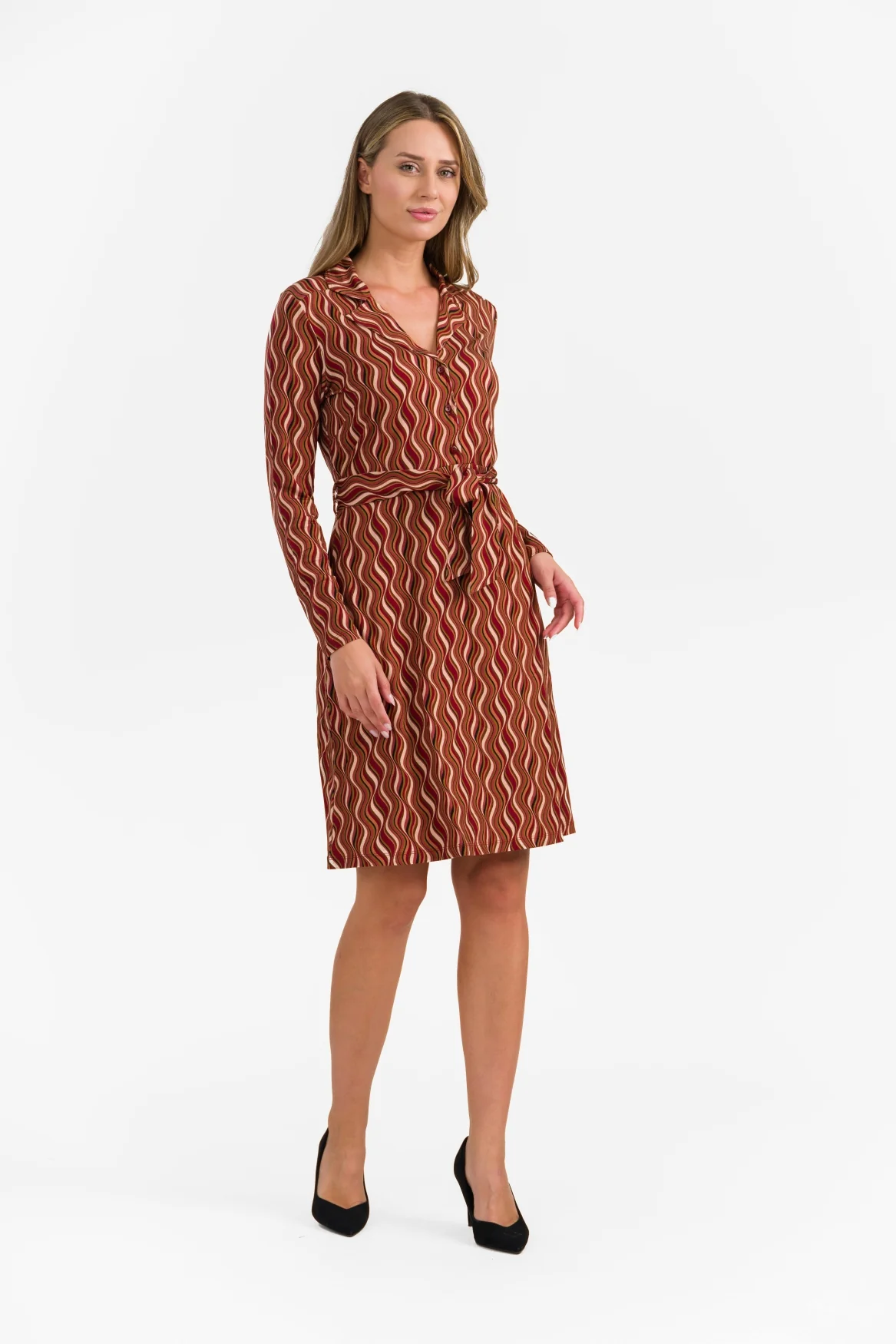 A-lõikeline trikotaažkleit