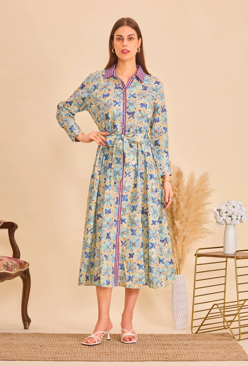 Puuvillane midikleit