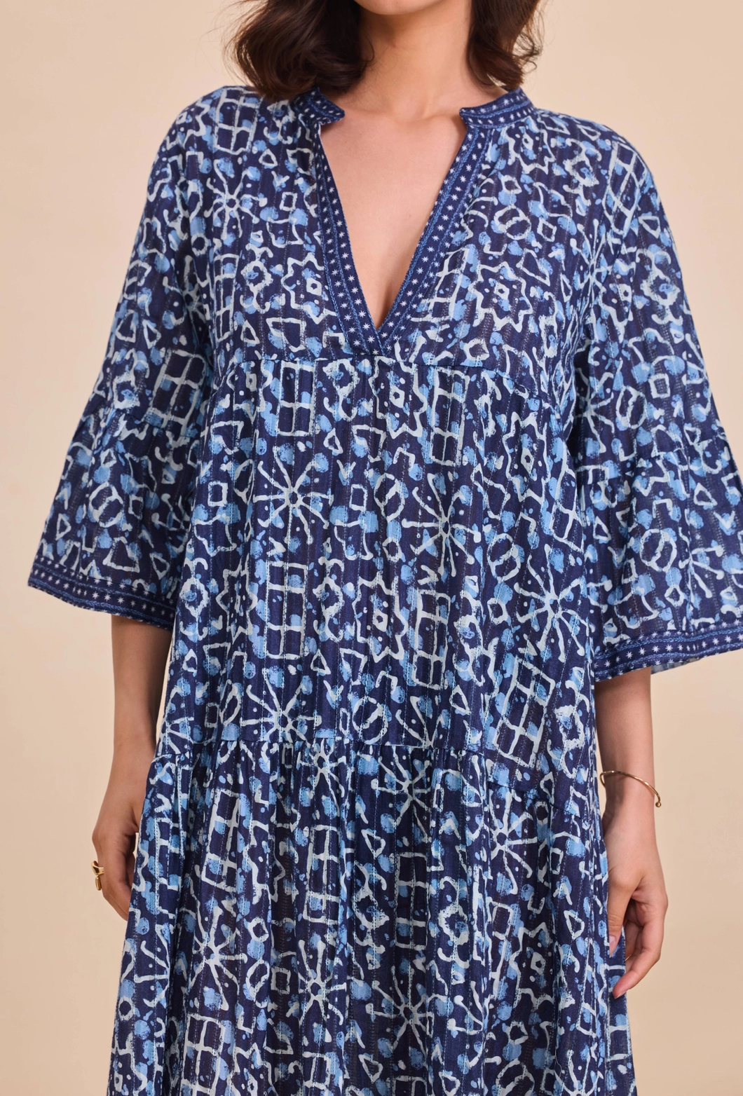 Batikmustriga puuvillane maksikleit 4 Batikmustriga puuvillane maksikleit