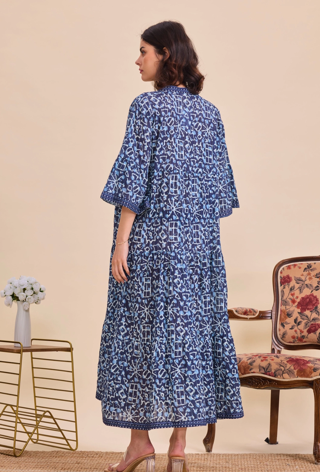 Batikmustriga puuvillane maksikleit 5 Batikmustriga puuvillane maksikleit