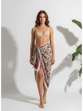 Puuvillane tribal mustriga sarong