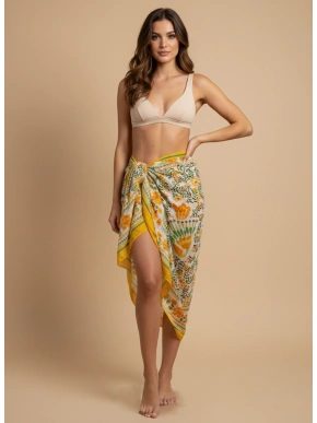 Puuvillane boho chic mustriga sarong