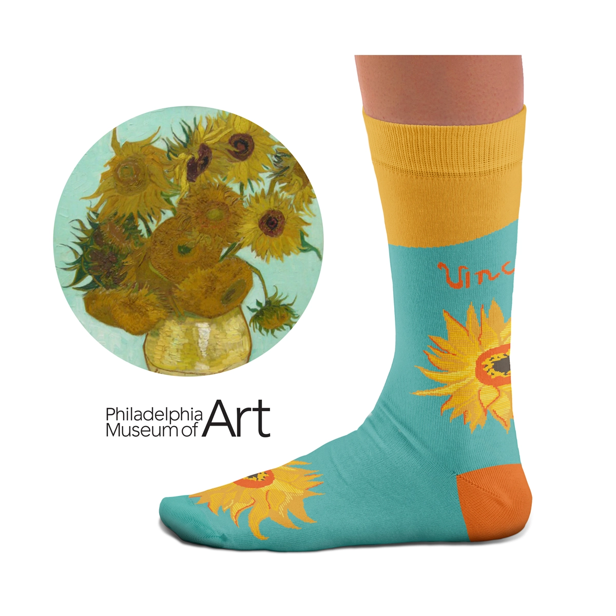 Sokid – Van Gogh "Päevalilled" 4 Sokid Päevalill