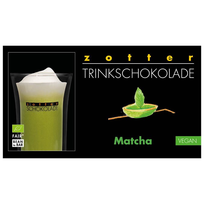 Zotter, šokolaad kakaojoogi valmistamiseks "Roheline tee" (vegan)